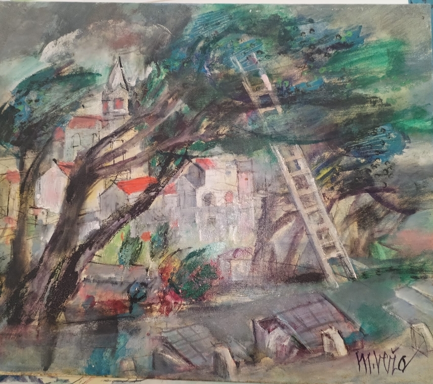 Veža Mladen slika za prodaju galerija Hart Zagreb
